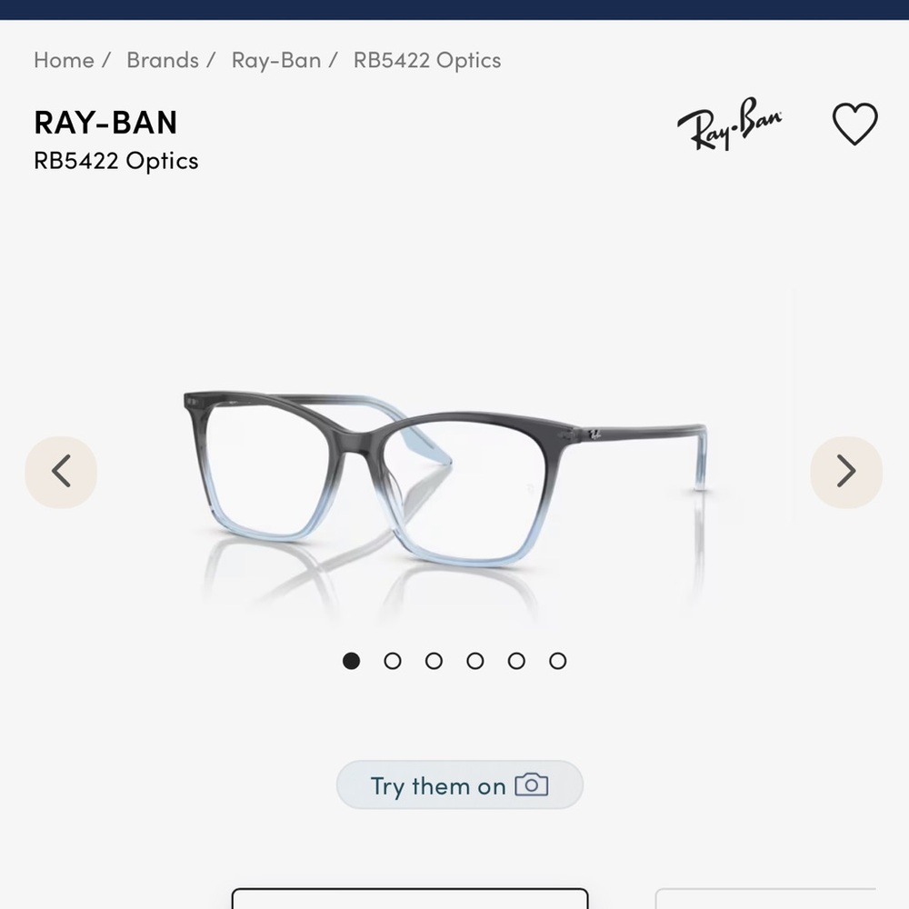 Ray-Ban Gradient dark blue and light blue Frames